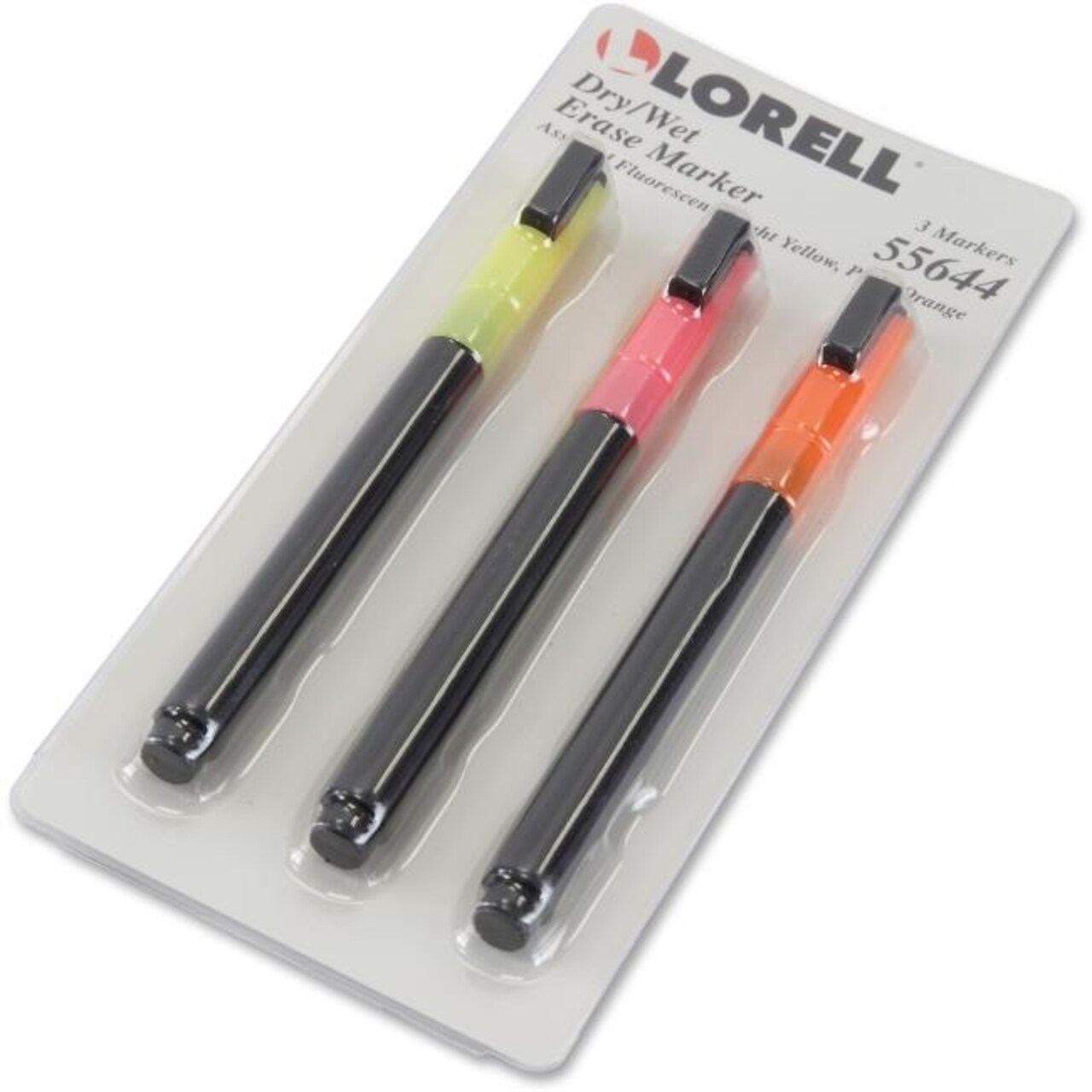 Lorell LLR55644 Bright Fluorescent Plastic Marker - Assorted Color